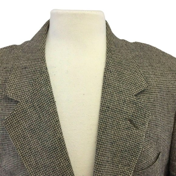 Savile Row Suit Jacket Blazer Sports Coat Mens 44R Gray 6 Pocket Saville - Picture 6 of 10